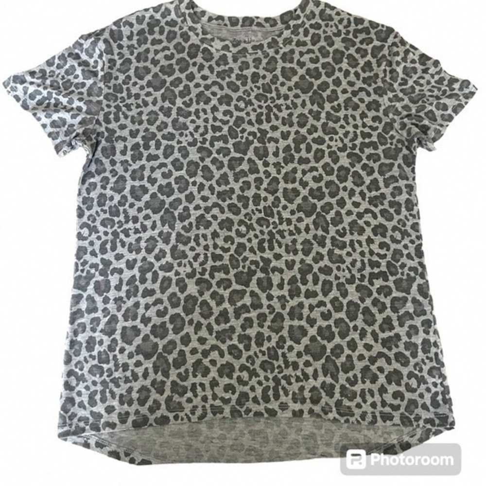 Zoe + Liv Charcoal Animal Print Tee